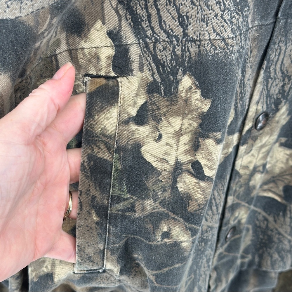 Men’s 3XL Mossy Oak Break Up Camouflage Bomber Jacket Vintage 80’s Camo - Picture 3 of 13